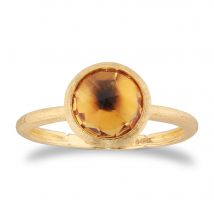 18ct Yellow Gold Jaipur Colour Collection Citrine Stacking Ring - Ring Size N