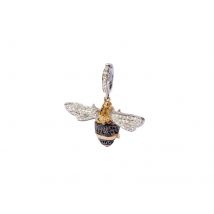 Mythology Bee Charm Pendant In 18ct Yellow & White Gold With Diamonds