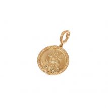 Mythology St Christopher Charm Pendant In 18ct Yellow Gold With Diamonds