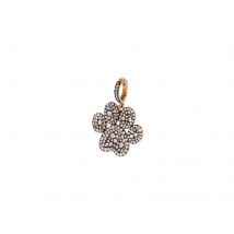 Paw Print Charm Pendant In 18ct Yellow Gold With Diamonds