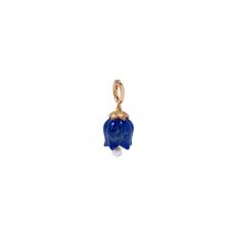 Tulips Pendant In 18ct Yellow Gold With Lapis Lazuli And Pearl