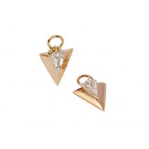 Flight Arrow Earring Drops In 18ct Yellow Gold With Diamonds