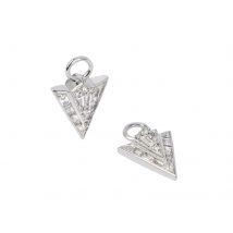 Flight Arrow Earring Drops In 18ct White Gold With Diamonds