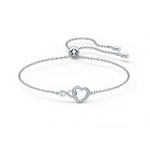 Infinity Heart Rhodium Plated Bracelet