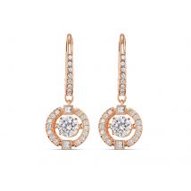 Sparkling Dance Rose Gold Coloured Drop Earrings