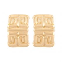 Susan Caplan Vintage Givenchy Greek Key Logo Earrings