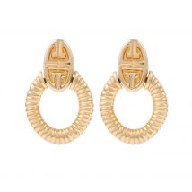 Susan Caplan Vintage Givenchy Gold Plated Door Knocker Earrings
