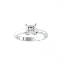 9ct White Gold 0.33cttw Princess Cut Diamond Ring - Ring Size A