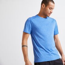 Domyos - T-shirt Fitness Essential Atmungsaktiv Rundhalsausschnitt Herren Blau Meliert - 44 / L - 44 / L - Herren