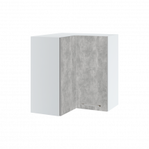 Meuble d'angle haut de cuisine Bellissi Beton Naturel 2 portes L 60/60 cm