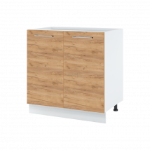 Meuble bas de cuisine Bellissi Chene 2 portes L 80 cm