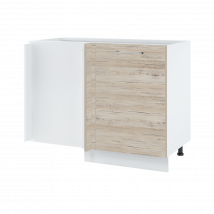 Meuble d'angle bas Bellissi Noyer Blanchi 1 porte L 110 cm