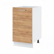 Meuble îlot de cuisine Bellissi Chene 1 porte L 45 cm Porte avec poignée apparente Décor chêne brut - Cuisineandcie