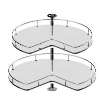 Tourniquet de cuisine - Plateaux tournants blanc, L 90 x 90 cm