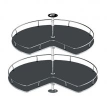 Tourniquet de cuisine - Plateaux tournants noir , L 90 x 90 cm