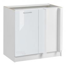 Meuble d'angle bas Eco Blanc Brillant 1 porte L 105 cm