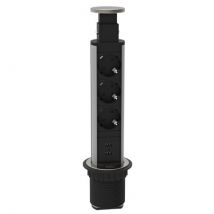 Bloc prises escamotables - 3 prises + 2 usb - Cuisineandcie