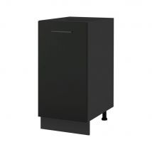 Meuble bas de cuisine Lovia Noir mat 1 porte L 40 cm