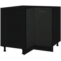 Meuble d'angle bas Lovia Noir Mat 2 portes L 90/90 cm