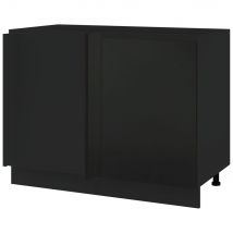 Meuble d'angle pour îlot de cuisine Lovia Noir Mat 1 porte L 105 cm