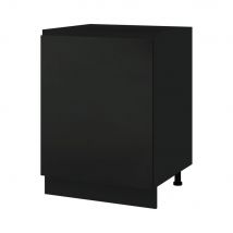 Meuble îlot de cuisine Lovia Noir Mat 1 porte L 60 cm
