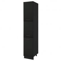 Colonne de cuisine Lovia Noir Mat 3 portes L 40 cm