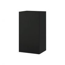 Meuble haut de cuisine Lovia noir Mat 1 porte L 40 cm Porte avec poignée intégrée - Cuisineandcie