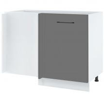 Meuble d'angle pour îlot de cuisine Lovia Gris Mat 1 porte L 105 cm