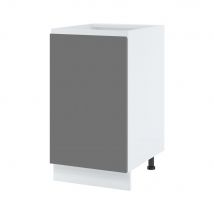 Meuble îlot de cuisine Lovia Gris Mat 1 porte L 45 cm