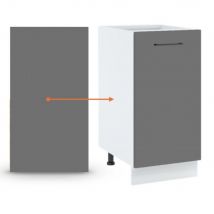 Panneau de finition pour îlot de cuisine Lovia Gris Mat H 72 L 56 cm