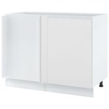 Meuble d'angle bas Lovia Blanc Mat 1 porte L 110 cm