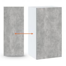 Panneau de finition pour meuble haut Bellissi Beton Naturel H 72 L 32 cm