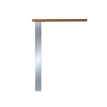Pied de table carré réglable - Finition Inox 90 cm 80 x 80 mm - Cuisineandcie