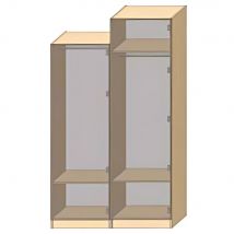 Dressing Armadio - Armoire penderie L 50 cm - Porte décor bois Epicéa