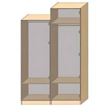 Dressing Armadio - Armoire penderie L 60 cm - Porte Noir mat