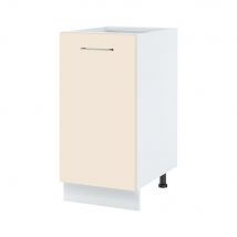 Meuble bas de cuisine Lovia Vanille Mat 1 porte L 40 cm