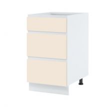 Casserolier Lovia Vanille Mat L 50 cm Porte avec poignée intégrée Gris Noire - Cuisineandcie