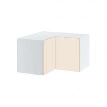 Meuble d'angle haut SLIM de cuisine Lovia Vanille Mat 2 portes L 60/60 cm