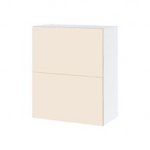 Meuble haut de cuisine Lovia Vanille Mat 2 portes relevables L 60 cm