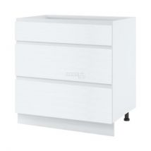 Casserolier Bellissi Blanc L 80 cm Porte avec poignée intégrée Blanc Noire - Cuisineandcie
