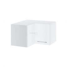 Meuble d'angle haut SLIM de cuisine Bellissi Blanc 2 portes L 60/60 cm Blanc Porte avec poignée alu - Cuisineandcie