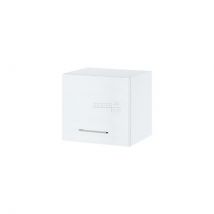 Meuble haut SLIM de cuisine Bellissi Blanc 1 porte relevable L 40 cm Noir Porte avec poignée alu - Cuisineandcie