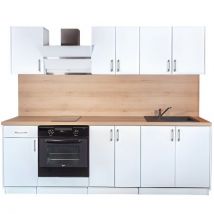 Cuisine complète ECO Blanc Brillant 240 cm - Cuisineandcie