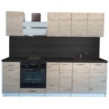 Cuisine complète ECO Noyer Blanchi 240 cm