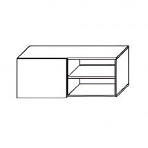 Meuble tv Cubik 100 cm - 1 porte battante blanc mat