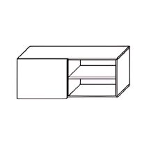 Meuble tv Cubik 100 cm - 1 porte battante décor bois garapa
