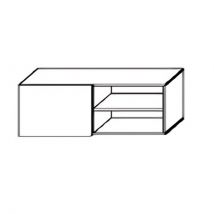 Meuble tv Cubik 120 cm - 1 porte battante gris mat Noir - Cuisineandcie