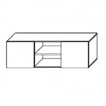 Meuble tv Cubik 150 cm - 1 porte battante blanc laqué