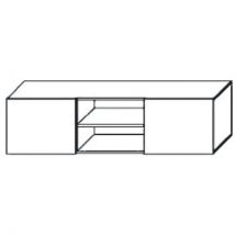 Meuble tv Cubik 180 cm - 1 porte battante noir laqué Chêne naturel - Cuisineandcie