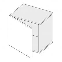 Cube suspendu Cubik 50 cm - 1 porte battante blanc mat